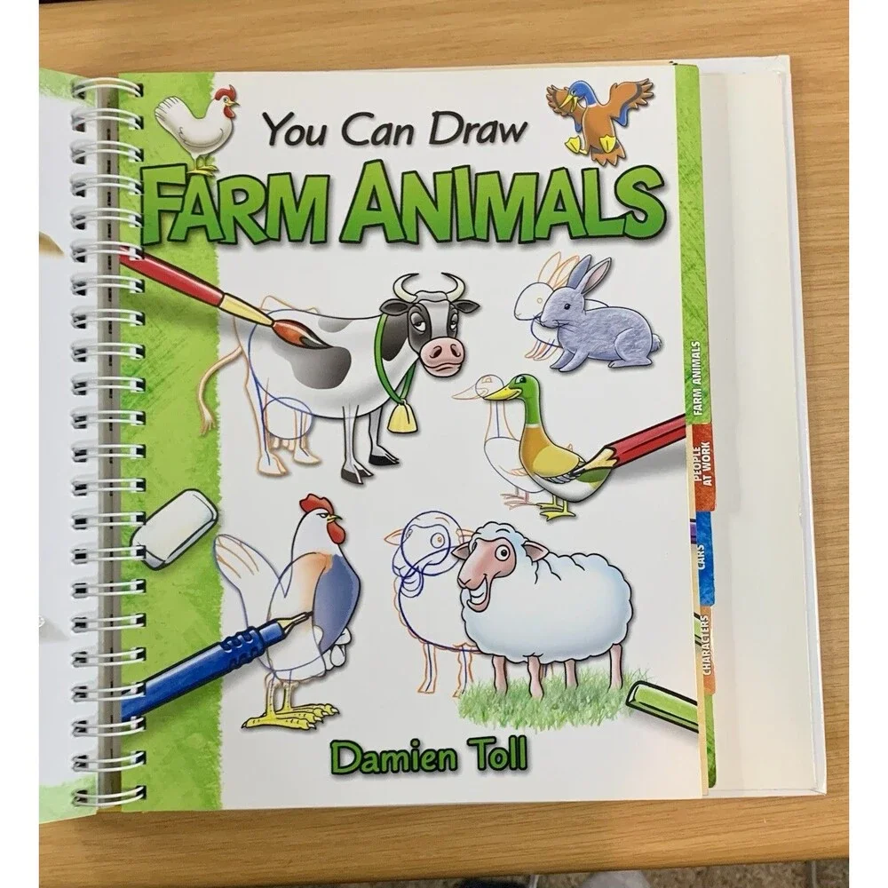 YOU CAN DRAW Learn Over 100 Drawings 8 Books Cars Animals Sea Insects Cartoon